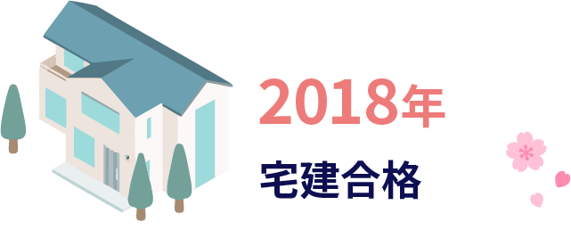 2018年。宅建合格。