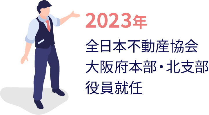 2023年。全日本不動産協会、大阪本部・北支部役員就任