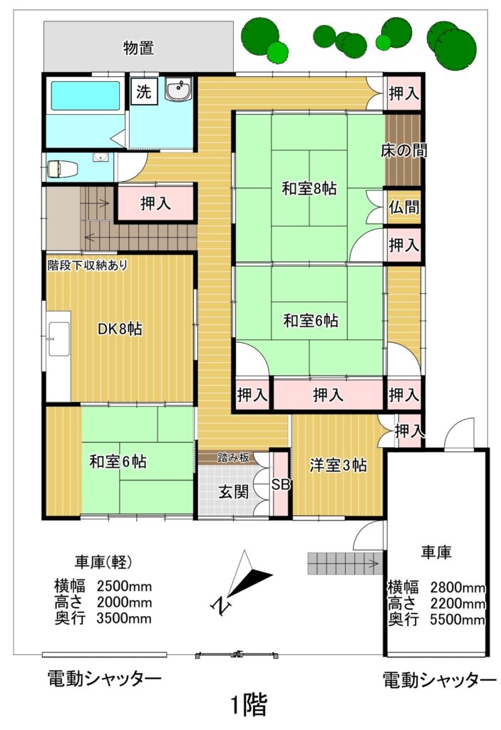 守口市の豪邸お屋敷賃貸 賃料万円 ガレージ2台付き 事業