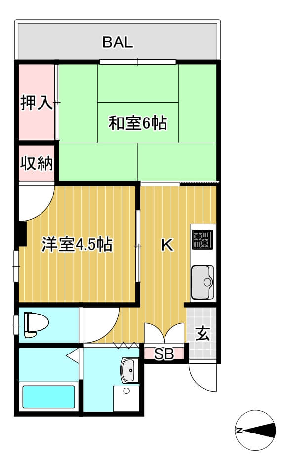 フラワーガーデンkamino｜鶴見区｜2K・35㎡越・1階｜リノベーション済